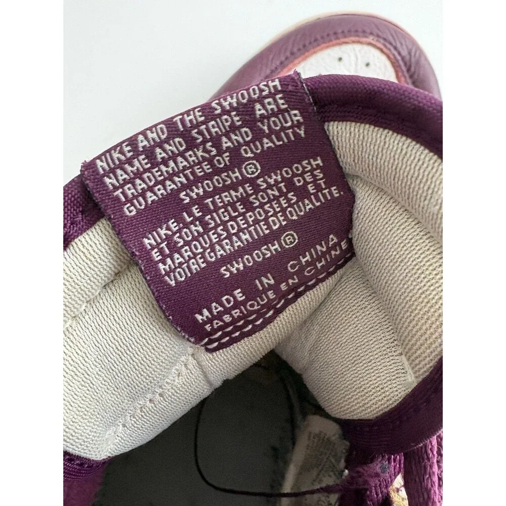 Jordan Air Jordan 1 Retro High OG Bordeaux Burgundy White 555088-611 NO INSOLES